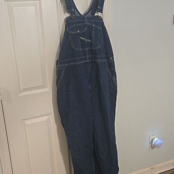 Vintage old key Blue Denim Overalls - Picture 2 of 10